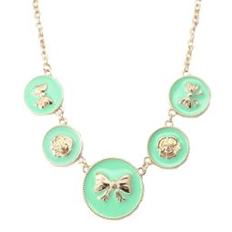Halsband - Bow Mint Chain Necklace Halsband - Bow Mint Chain Necklace