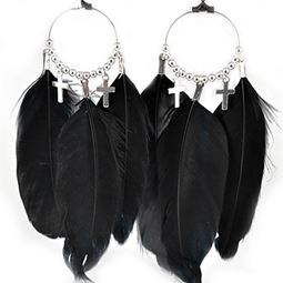 Örhängen - Örhänge Fjädrar och kors Örhängen - Örhänge Fjädrar och kors