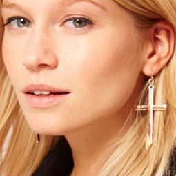 Örhängen - Cross Fade Gold Earring Örhängen - Cross Fade Gold Earring