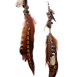 Örhängen - Feather Keen Brown Earing Silver Örhängen - Feather Keen Brown Earing Silver