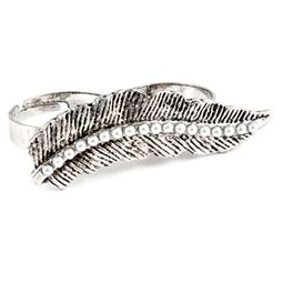 Ringar - Dubbelring Löv Silver Ringar - Dubbelring Löv Silver