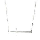 Halsband - Cross Throw Necklace Silver Halsband - Cross Throw Necklace Silver
