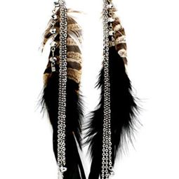 Örhängen - Feather Stripe Black Earring Örhängen - Feather Stripe Black Earring