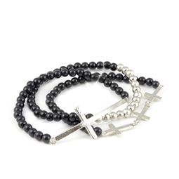 Armband - Cross Ready Black/Silver
