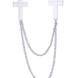 Halsband - Cross Silver Collar Tips Chain Halsband - Cross Silver Collar Tips Chain