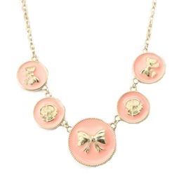 Halsband - Bow Coral Chain Necklace Halsband - Bow Coral Chain Necklace