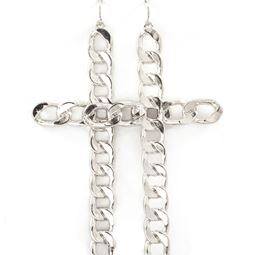 Örhängen - Chain Steel Cross Earring Silver Örhängen - Chain Steel Cross Earring Silver