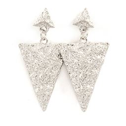 Örhängen - Triangle Silver Pattern Earring Örhängen - Triangle Silver Pattern Earring