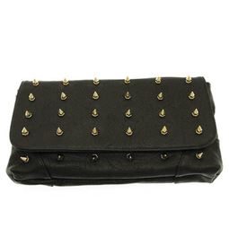 Väskor - Rivet Gold Spike Black Clutch