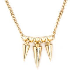 Halsband - Spike Rivet Gold Necklace Halsband - Spike Rivet Gold Necklace