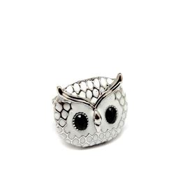 Ringar - Owl Dot White Silver Ring Ringar - Owl Dot White Silver Ring