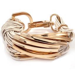 Armband - Multi Cord Tube Ivory Bracelet