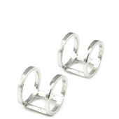 Ringar - Two Simple Double Ring Silver Ringar - Two Simple Double Ring Silver