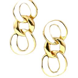 Örhängen - Gold White Chain Earring Örhängen - Gold White Chain Earring