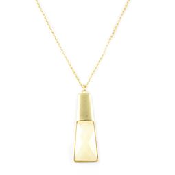 Halsband - White Brick Gold Necklace Halsband - White Brick Gold Necklace